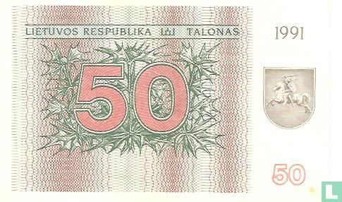 Lithuania 50 Talonas  - Image 1
