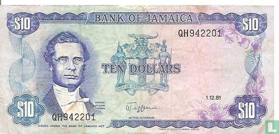 Jamaïque 10 Dollars 1981 - Image 1