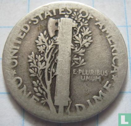 États-Unis 1 dime 1927 (sans lettre) - Image 2