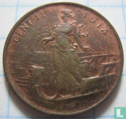 Italië 1 centesimo 1914 - Afbeelding 1