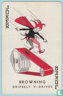 Joker USA 1, Brown & Bigelow, Browning Gripbelt-Drives, Speelkaarten, Playing Cards 1943 - Bild 1