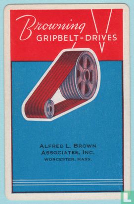 Joker USA 1, Brown & Bigelow, Browning Gripbelt-Drives, Speelkaarten, Playing Cards 1943 - Bild 2