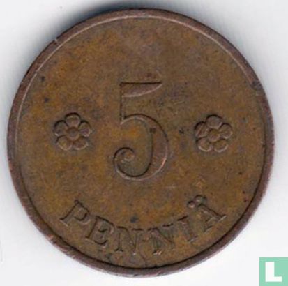 Finland 5 penniä 1937 - Afbeelding 2