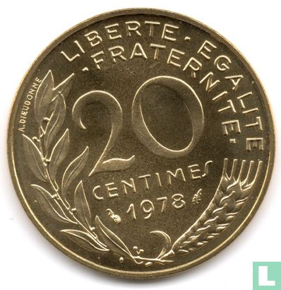 Frankreich 20 Centime 1978 - Bild 1