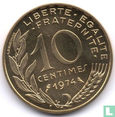 France 10 centimes 1974 - Image 1