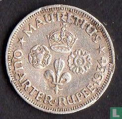 Mauritius ¼ rupee 1934 - Afbeelding 1