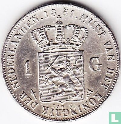 Nederland 1 gulden 1851 - Afbeelding 1