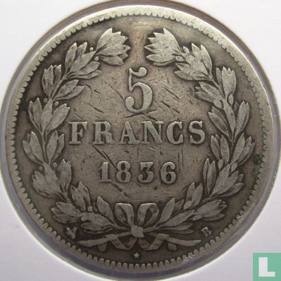 Frankreich 5 Franc 1836 (B) - Bild 1