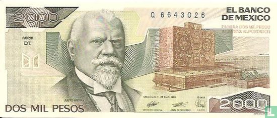 Mexiko 2000 Pesos 1989 - Bild 1