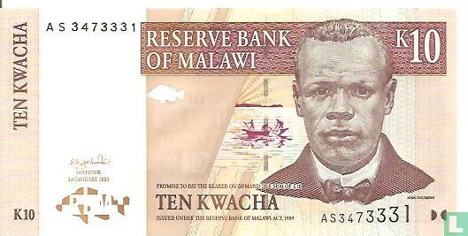 Malawi 10 Kwacha 2003 (P43a) - Image 1
