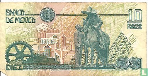 Mexique 10 Nuevos Pesos - Image 2