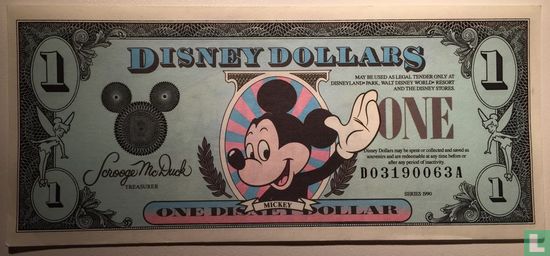 1 Disney Dollar 1990 - Afbeelding 1