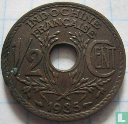 Frans Indochina ½ centime 1935 - Afbeelding 1