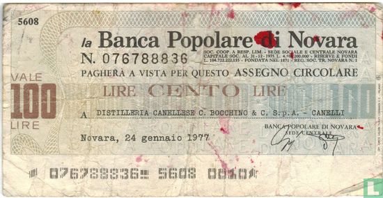 Novara 100 Lire 1977 - Afbeelding 2