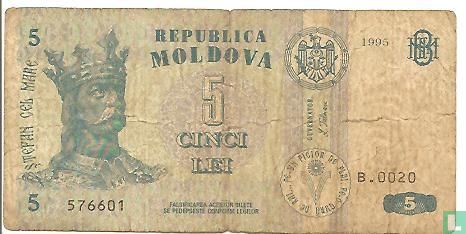 Moldova 5 Lei 1995 - Image 1