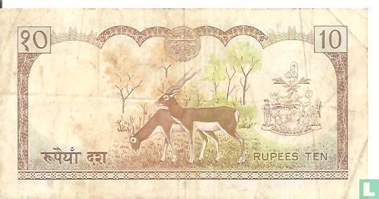 Népal 10 roupies ND (1974) signe 11 - Image 2