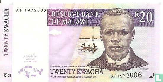 Malawi 20 Kwacha 2001 - Afbeelding 1