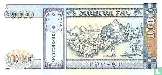 Mongolië 1.000 Tugrik 1998 - Afbeelding 2