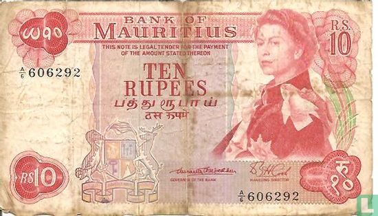 Mauritius 10 rupees - Image 1