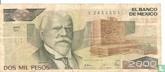 Mexico 2000 Pesos 1989 - Image 1
