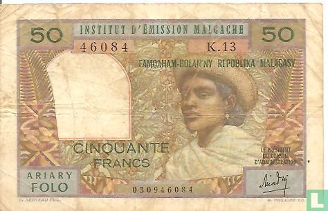 Madagaskar 50 francs - Afbeelding 1