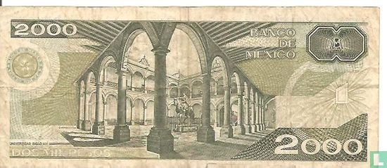 Mexique 2000 Pesos 1989 - Image 2