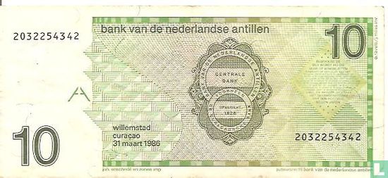 Netherlands Antilles 10 Guilder 1986 - Image 2
