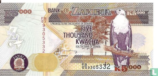 Zambia 5,000 Kwacha 2005 - Image 1