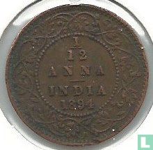 Brits Indië 1/12 anna 1894 - Afbeelding 1