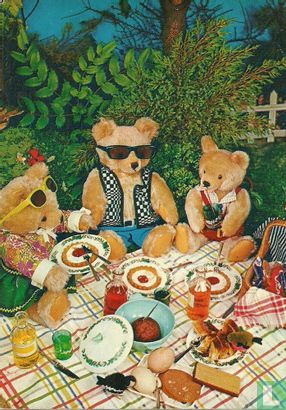 Teddy beren aan het picknicken