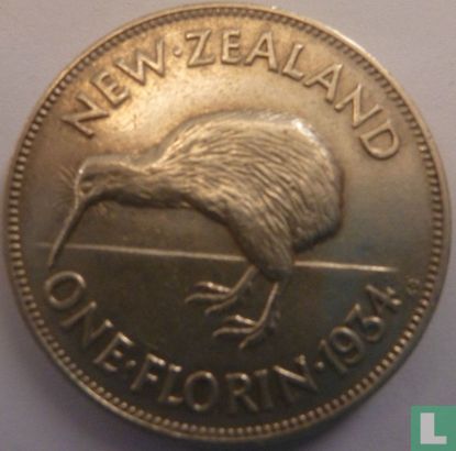Nouvelle-Zélande 1 florin 1934 - Image 1