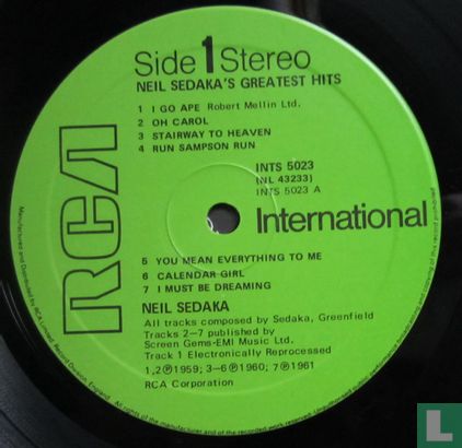 Neil Sedaka's Greatest Hits - Afbeelding 3