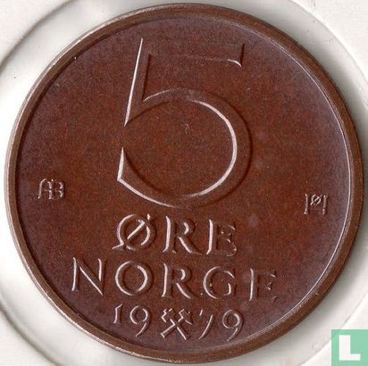 Norwegen 5 Øre 1979 - Bild 1