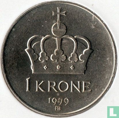 Noorwegen 1 krone 1979 - Afbeelding 1