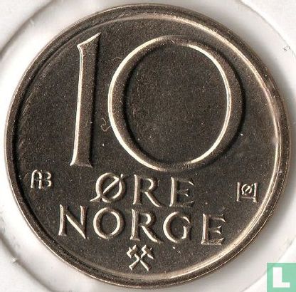 Norwegen 10 Øre 1979 - Bild 2