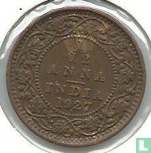Inde britannique 1/12 anna 1927 (Bombay) - Image 1