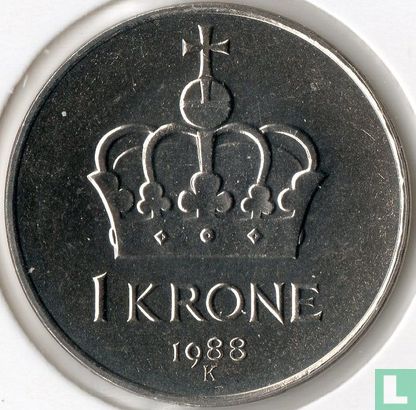Norwegen 1 Krone 1988 - Bild 1