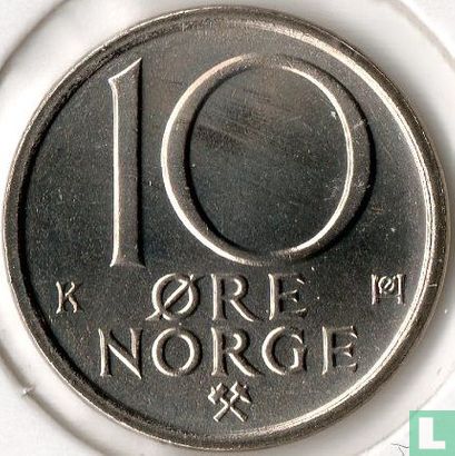 Norwegen 10 Øre 1981 - Bild 2