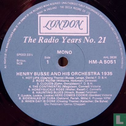 Henry Busse And His Orchestra: 1935  - Afbeelding 3