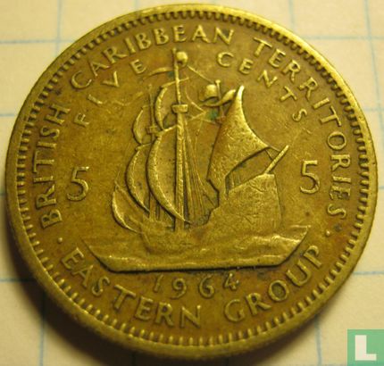 Britischen karibischen Gebiete 5 Cent 1964 - Bild 1