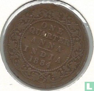 British India ¼ anna 1884 (Calcutta) - Image 1