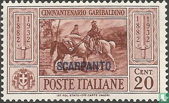 Garibaldi, surcharge Scarpanto