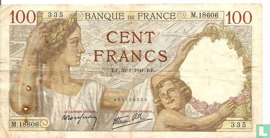 Frankrijk 100 Francs   - Afbeelding 1