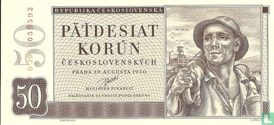 Czechoslovakia 50 Korun  - Image 1