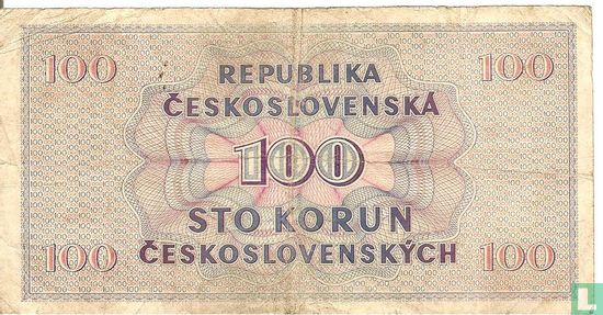 Tchécoslovaquie 100 Korun  - Image 2