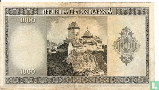 Czechoslovakia 1000 Korun   - Image 2
