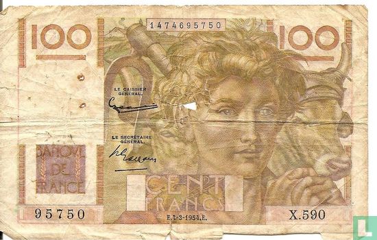 France 100 Francs 1954  - Image 1