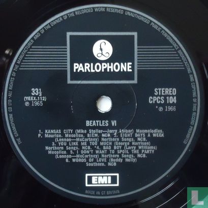 Beatles VI  - Afbeelding 3