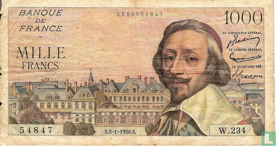 Frankrijk 1000 Francs    - Afbeelding 1