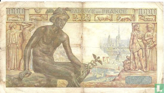 Frankrijk 1000 Francs   - Afbeelding 2